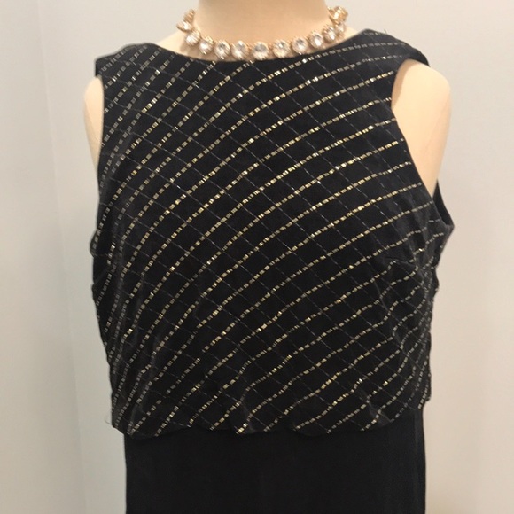 💯✅ AUTHENTIC JOSEPH RIBKOFF BLACK & GOLD JUMPSUIT - Picture 7 of 7